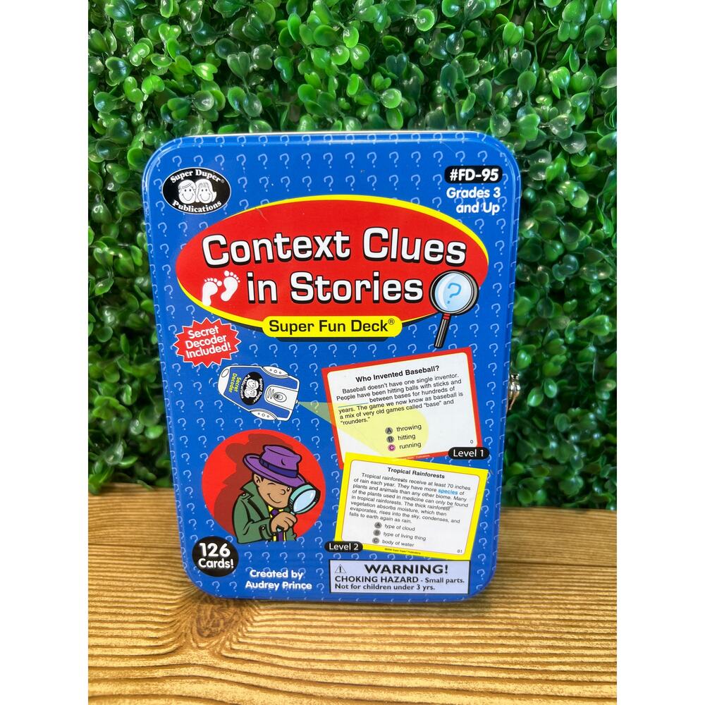 Context Clues In Stories Super Fun Deck 120 story cards 3rd Grade And Up